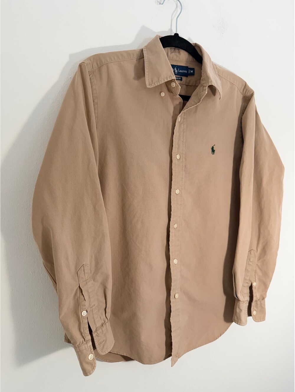 Ralph Lauren Khaki Button-Down Oxford Shirt - Picture 3 of 9